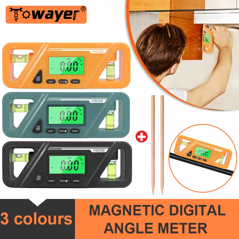 

Magnetic Digital Angle Meter Digital Spirit Level LCD Display Gauge Angle and Slope Conversion Inclinometer Versatile Clinometer