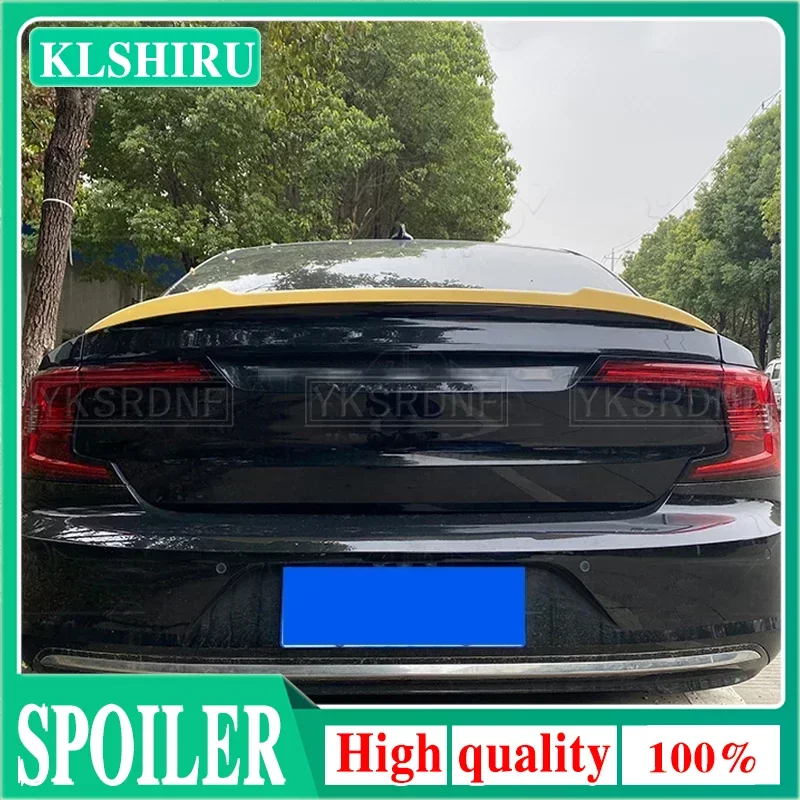 Car Spoilers Manufactory Outlet ABS Plastic Carbon Fiber Rear Boot Wing Spoiler For Volvo S90 2017 2018 2019 2020