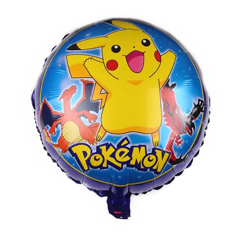 18 Inch Kawaii Anime Pokemon Balloon Cute Cartoon Aluminum Film Balloon Party Decoration Pikachu Balloon Kids Birthday Gifts Toy