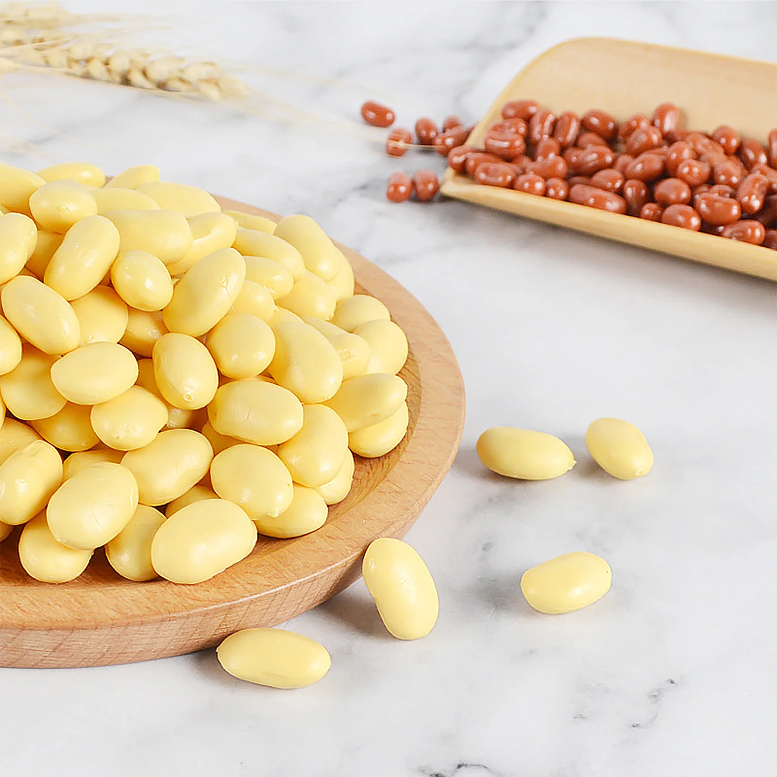 

Dried Soybean Props Faux Beans Artificial Model Simulation Food Fake Yellow Display