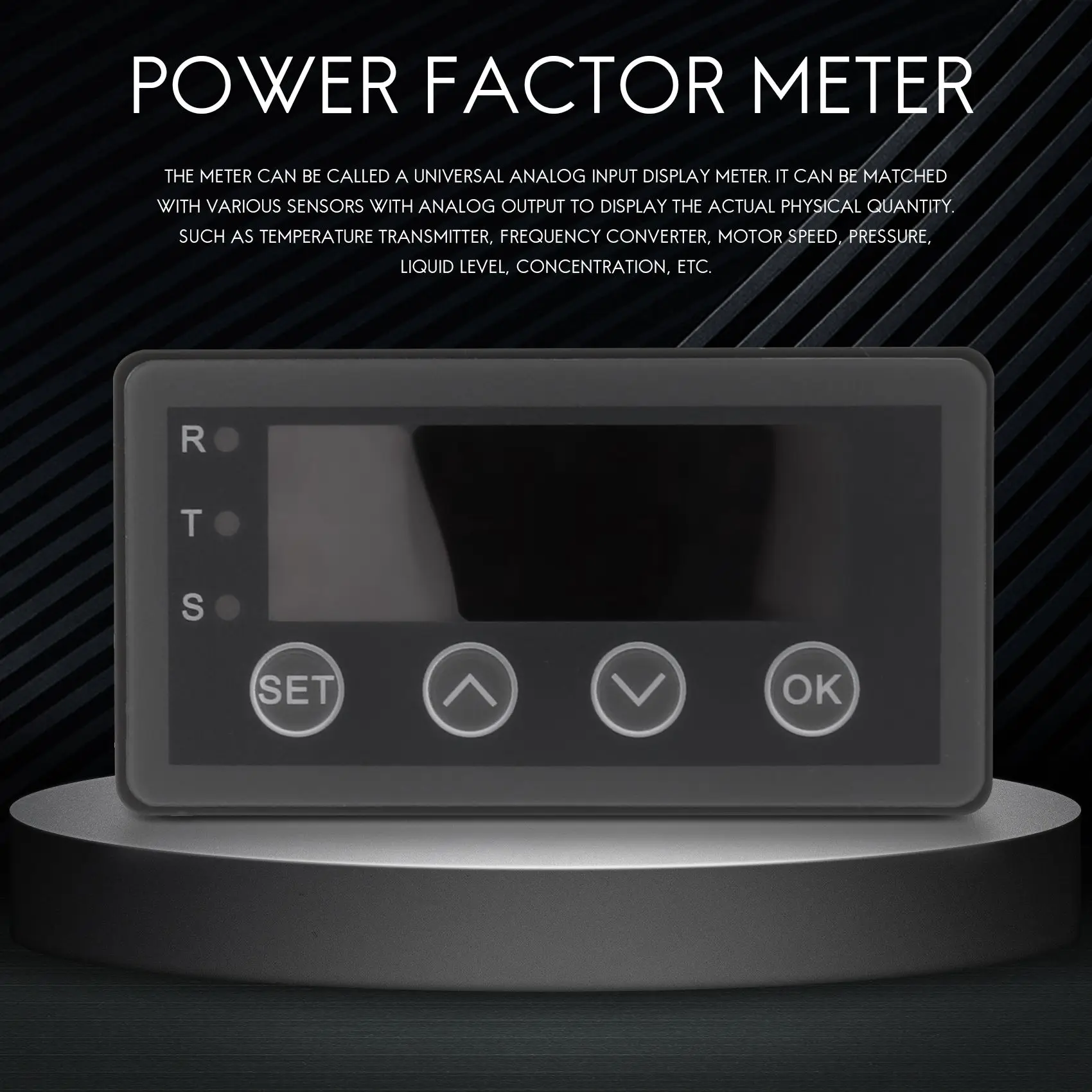 Mesa de entrada analógica Cabeça de exibição digital, 0-10V, 0-20MA, 2-10V, 4-20MA, versão RS485