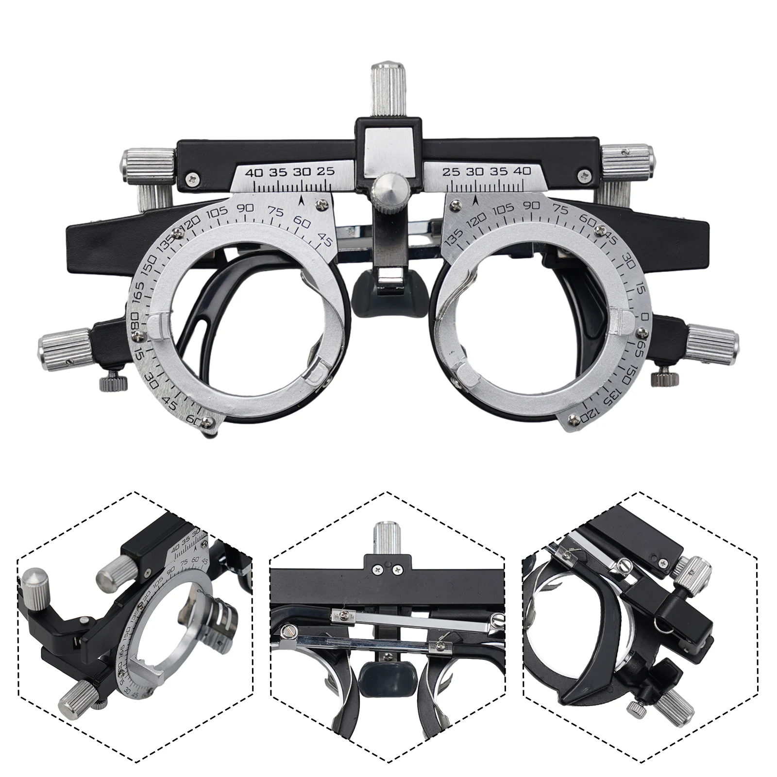 Lightweight Metal Or Plastic Trial Frame Trial Frame Adjustable Number Of Lenses PD Adjustment Range Practical