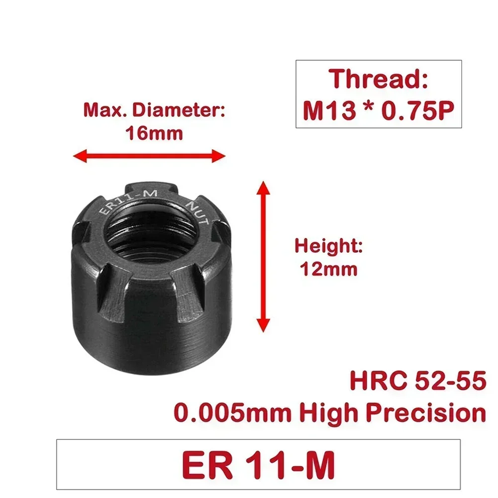 Precision ER Collet Chuck Cap with Strong Clamping Force in 11/16/20/25/32/40 A/M/UM Sizes for Milling Machine