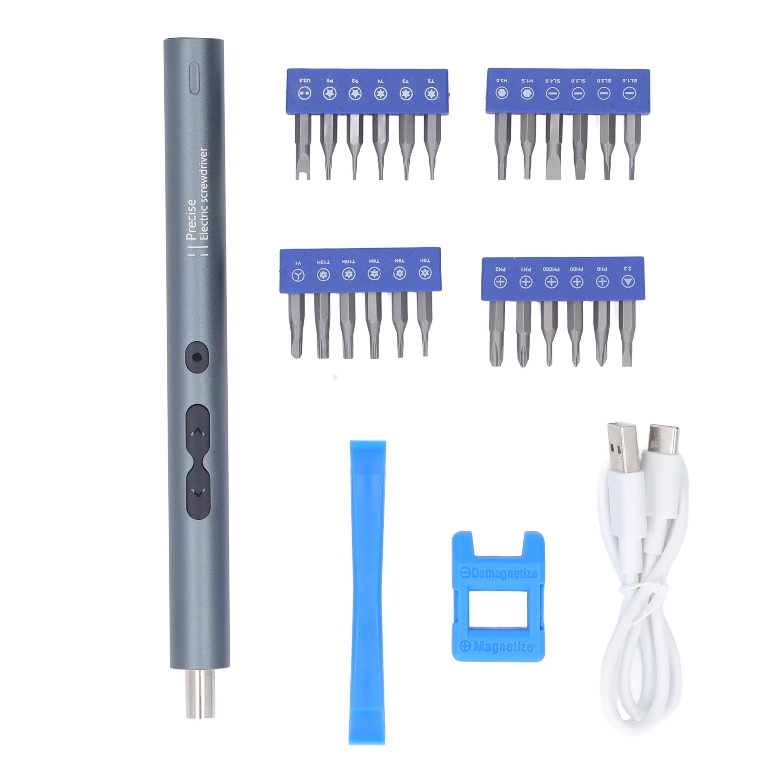 

USB Charging Screwdriver 28 in 1 Electric Screwdriver Comfortable Grip 3.7V Magnetic Drill Bits for Instruments Repair