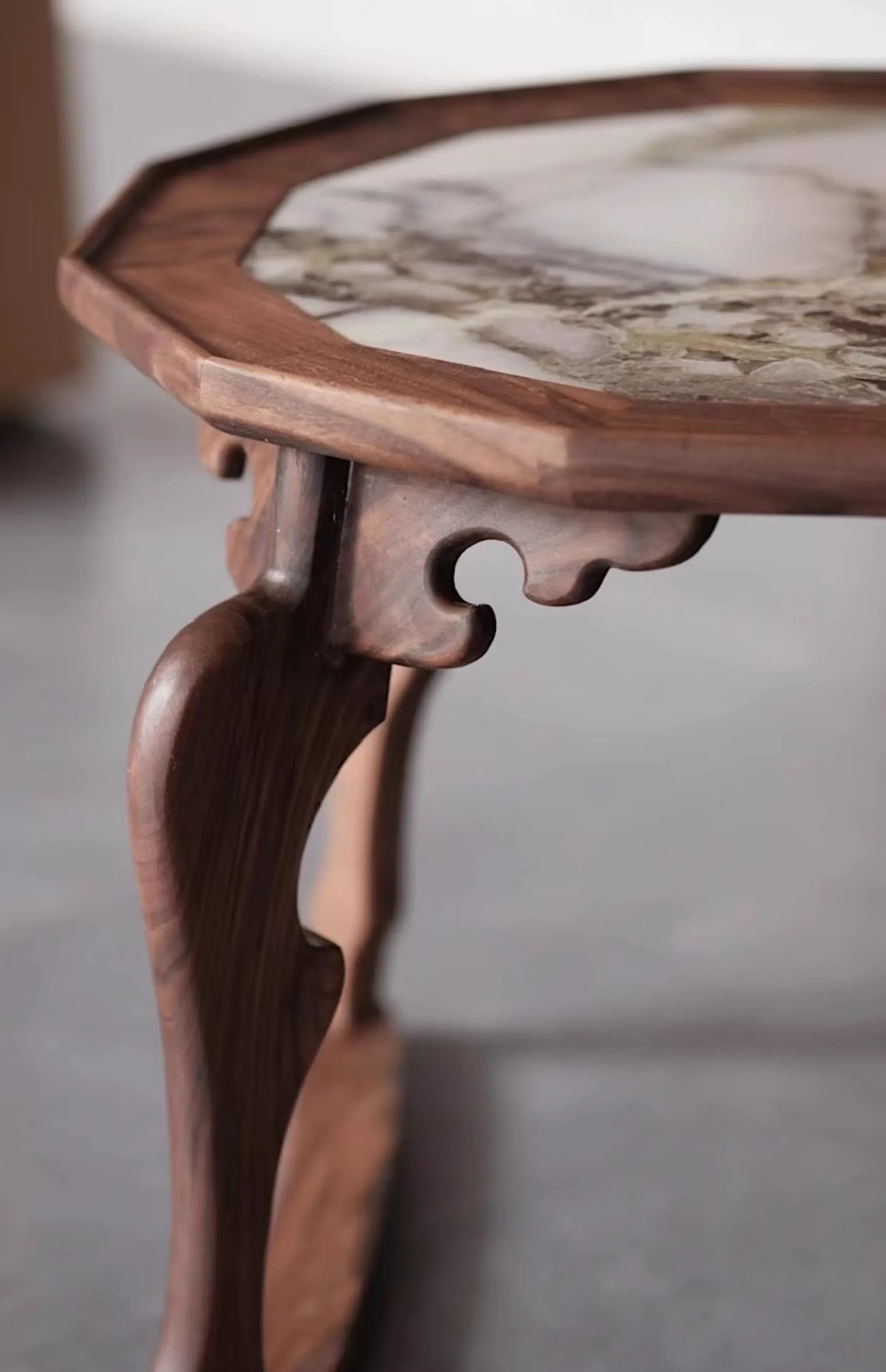 X0 Tatami in mogano nero nordamericano speciale, tavolino in stile, tavolo da tè con piatto di tigre