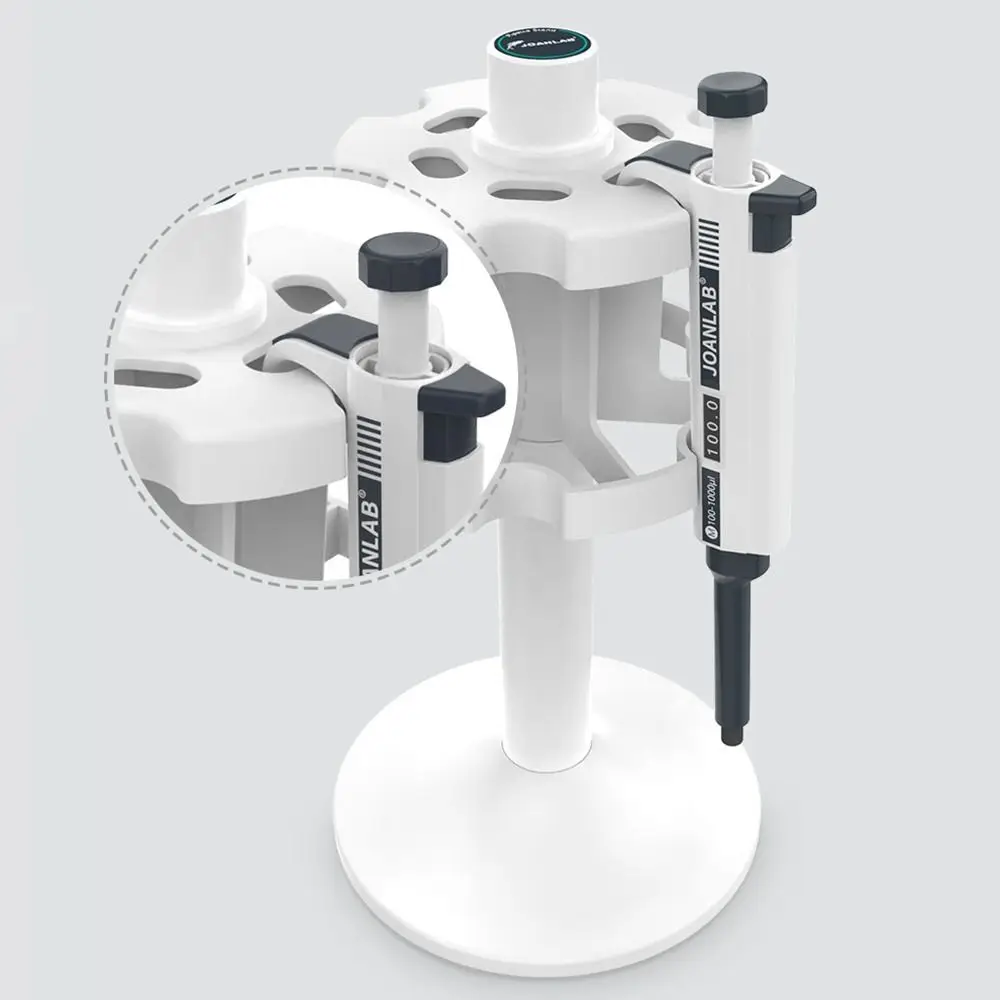 3/6/9 Position Laboratory Pipette Rack Universal Anti-slip Trapezoid Pipette Stander 360 Degree Rotation Stabilize