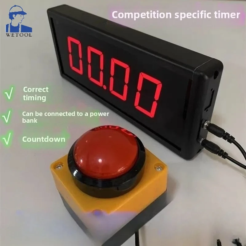 

Multipurpose LED Digital Timer - Large Screen Rechargeable Wrist Stopwatch Countdown Counter for Competitions, Training, Speech