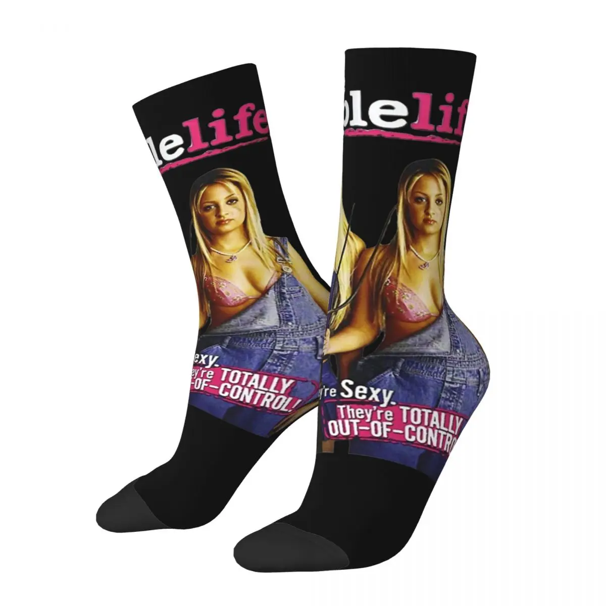 

Paris Hiltons The Simple Life Paris And Nicole Socks Men's Women's Polyester Socks Spring Summer Autumn Winter Middle Tube Socks
