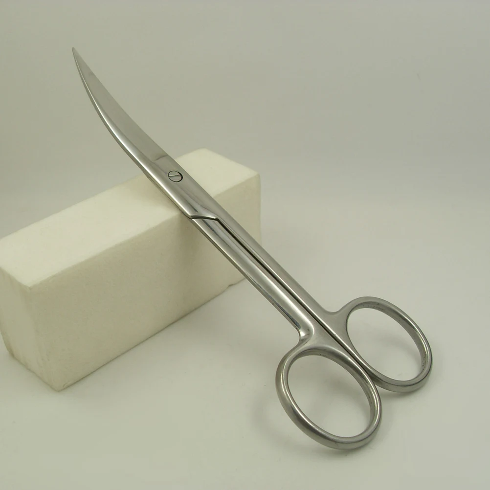 Nożyczki do brwi ze stali nierdzewnej 14 cm, przenośne, precyzyjne, zakrzywione, do makijażu, narzędzia kosmetyczne, nożyczki do kosmetyków.