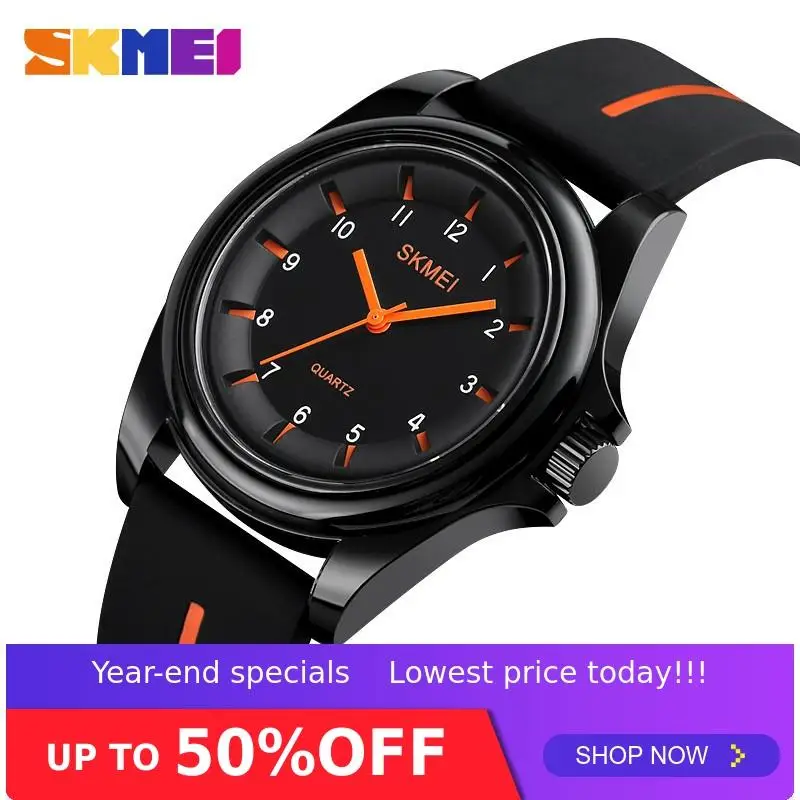 SKMEI 1578 relogios masculino Fashion Men Women Watches Quartz Wristwatches 3Bar Waterproof Personality Colorful Silica Gel Band