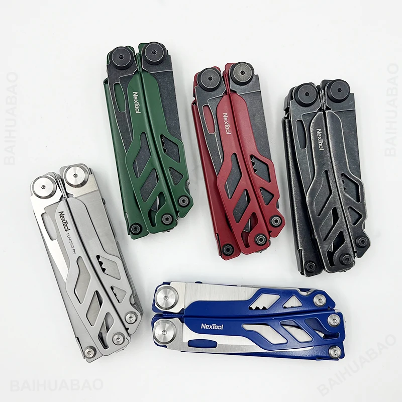 Imagem -02 - Nextool Flagship Pro Multi Ferramenta Alicate Dobrável Tesoura Portátil Vermelho e Verde Ferramentas Manuais ao ar Livre Edc 16 em 1