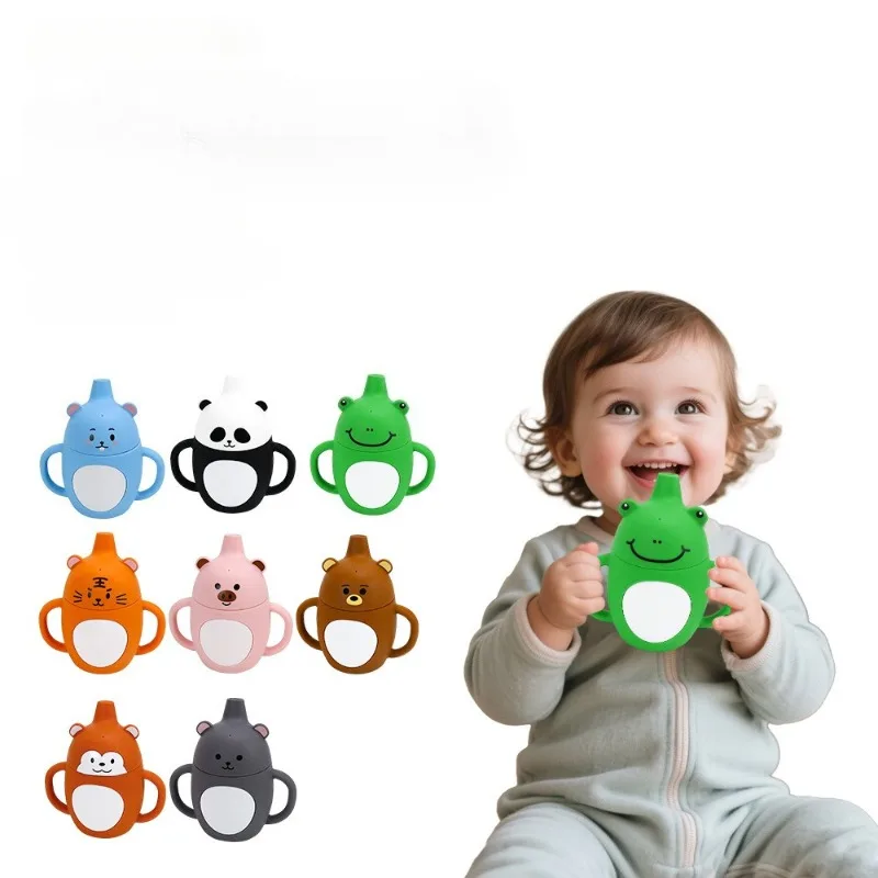 

Silicone children's water cup baby milk cup baby learning drinking cup large capacity baby water bottle food grade