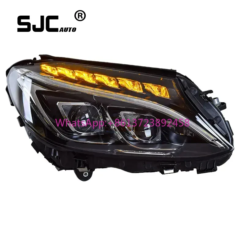 

for Mercedes-Benz Class C W205 Headlamp Assembly 15-21 C180 C200 C260 Modified Daytime Running Lamp LED Headlights