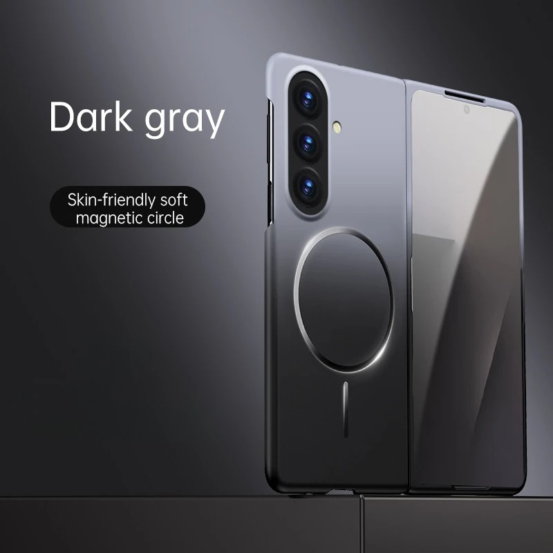 

Магнитный чехол для телефона Samsung Galaxy Z Fold 7, 6, 5, противоударный, с градиентной матовой задней крышкой Magsafe с беспроводной зарядкой