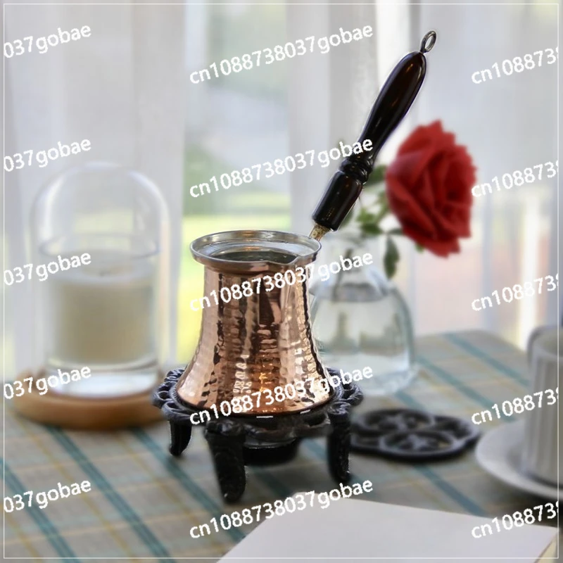 Thickened purple pour-over coffee pot, teapot, wooden handle, heat-proof Internet celebrity European style