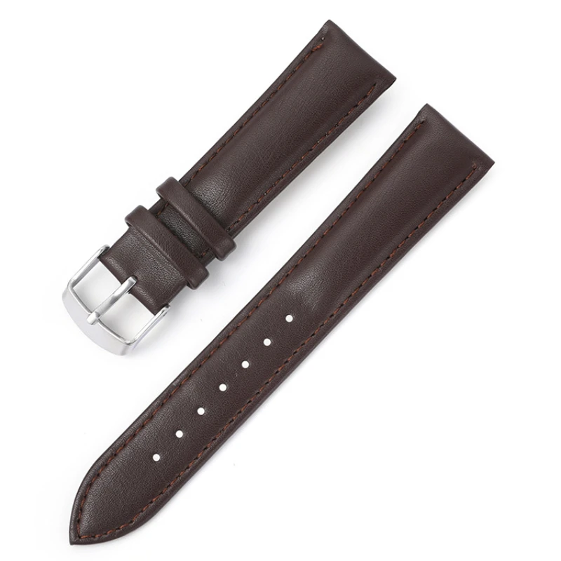 Watch Accessories, Men's and Women's Watch Strap, Waterproof and Soft Simulated Leather Needle Pattern Plain Weave Strap 14-24mm