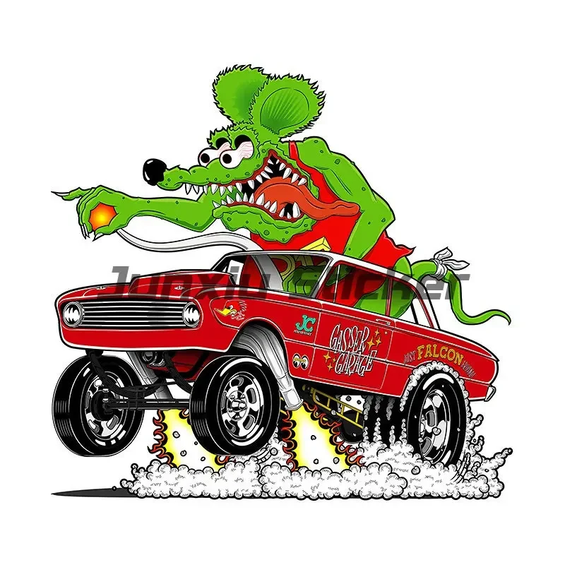 

Rat Fink Car Sticker Sunscreen Scratch-Proof Graphics Motorcycle Windshield Decal Decor