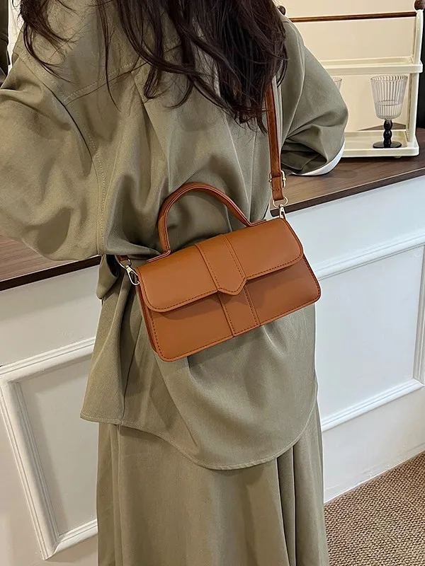 

Pu Leather Shoulder Bag for Women Handbag Fashion Crossbody Bags Vintage Underarm Bag Square Satchel Сумка Женская 2026 Тренд