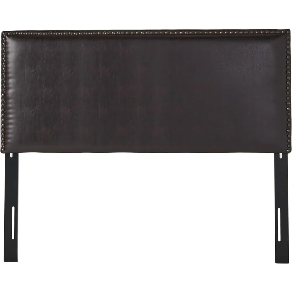 Leather Headboard Self-adhesive Bed Headboard for Wall Queen / Full Brown Freight Free Single Bed Headboards Double Upholstered