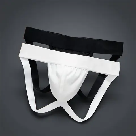 Open Back Sexy Men Underwear Cotton Jockstrap Bulge Pouch Brief Underpants Solid Male Bikini Slip Men's Tanga String Thong