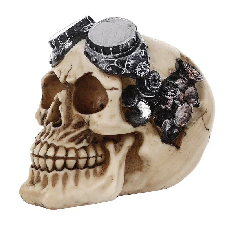 Punk mechanische 3d Schädel kopf personal isierte Desktop-Dekoration DIY Ornamente Weihnachten Halloween Bar Party Atmosphäre Dekoration
