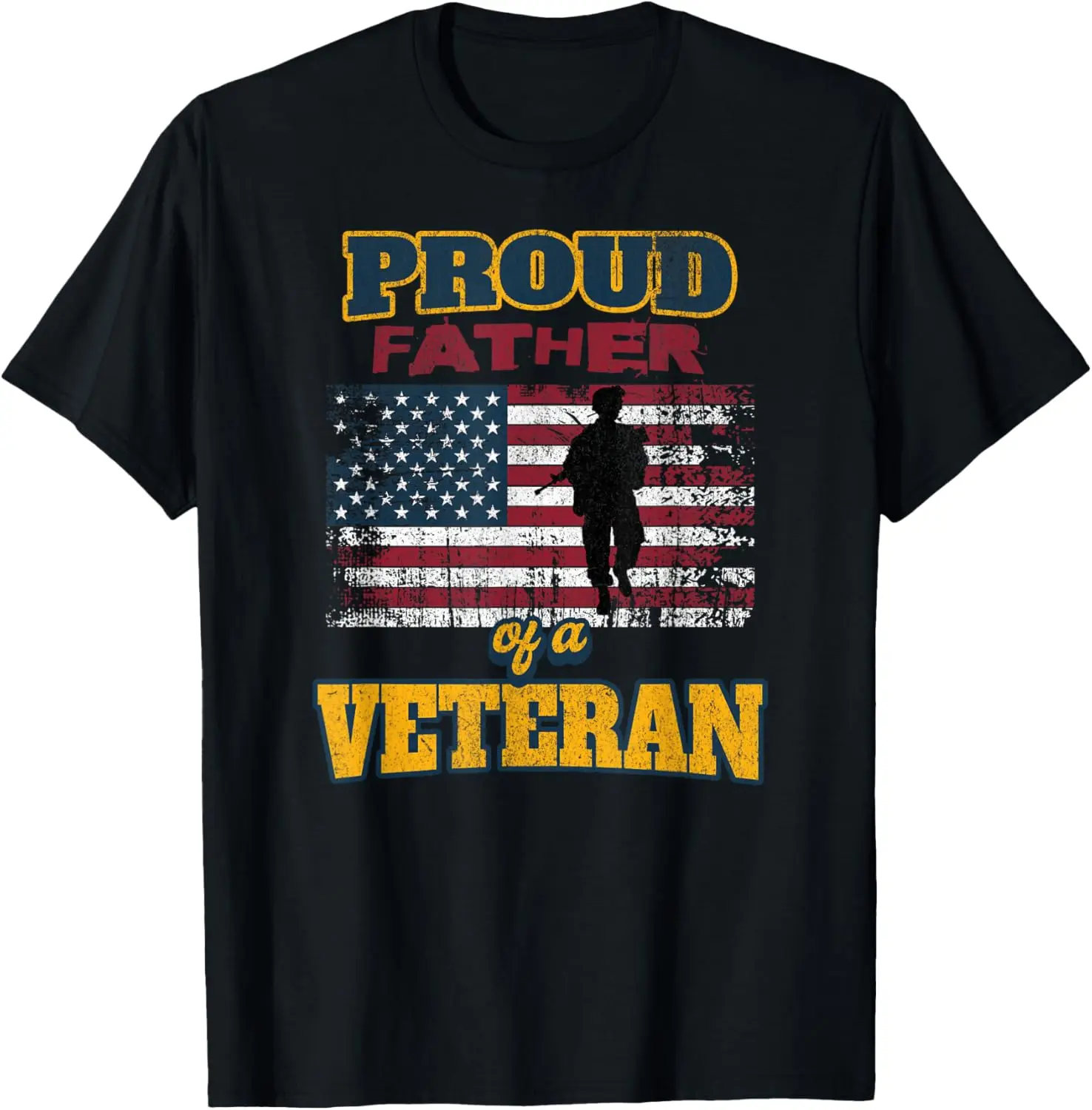 

Proud Father of a Veteran US Memorial Day and 4th of July T-Shirt