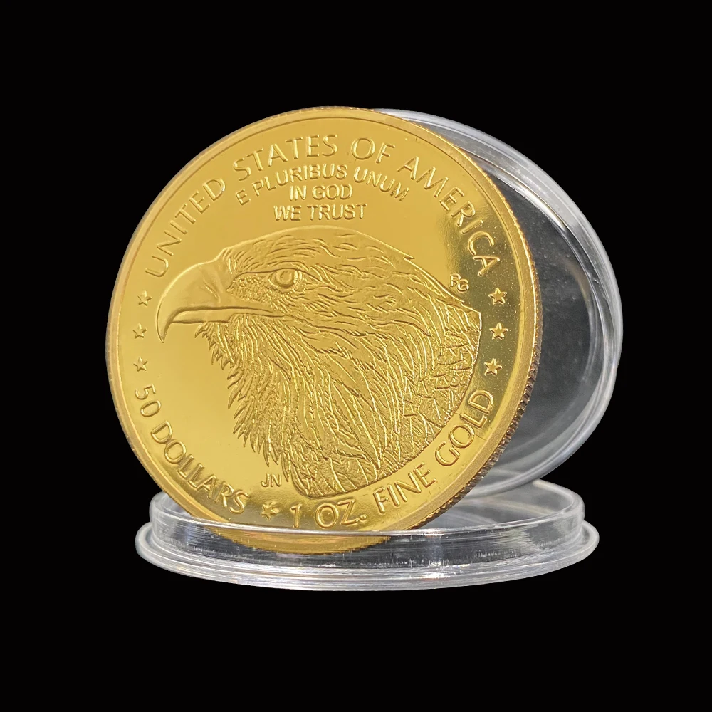 Colección de monedas de los EE. UU., 2022, oro fino de una onza, Pluribus, Unum, La Libertad, regalos de Dios, Bless americano, envío directo