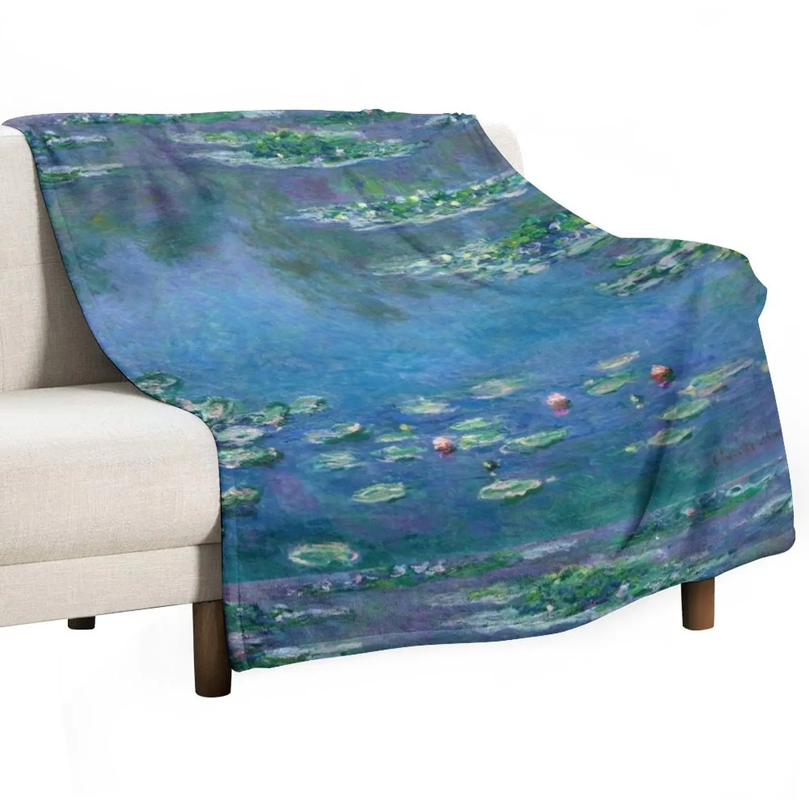 Water Lillies Claude Monet Famous Painting Art Impressionism Throw Blanket blankets and throws Camping Sofa Quilt Blankets