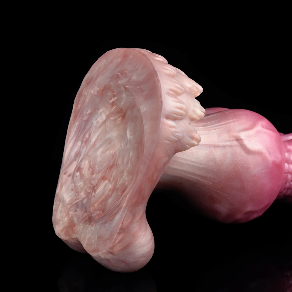 FAAK Large Knot Wolf Dildo Fantasy Animal Penis With Suction Cup Anal Plug Silicone Sex Toys For Women Men Vagina Stimulate