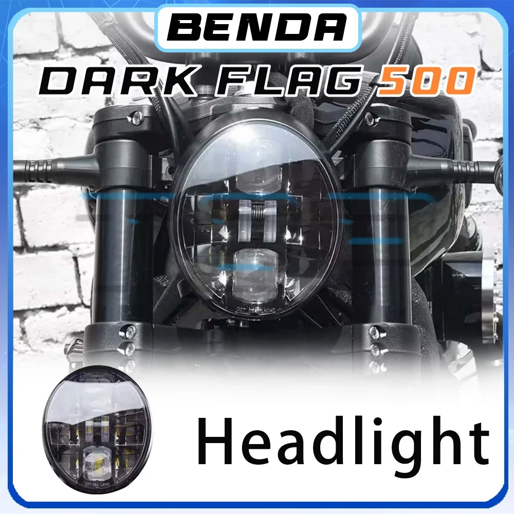 Retro pig head LED headlights BENDA DARK FLAG 500 headlight assembly 500 DARK FLAG 500DARK FLAG