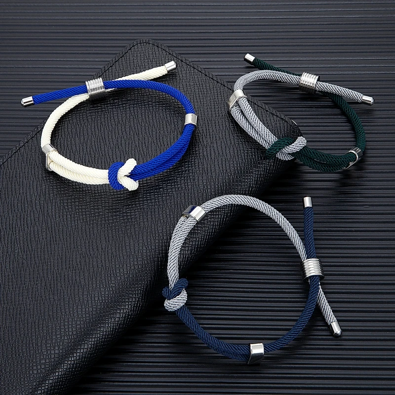 سوار سيلتيك من MKENDN-Infinity للرجال والنساء ، عقدة أبدية زرقاء داكنة ، حبل قابل للتعديل ، مجوهرات صداقة للأزواج ، هدايا #6