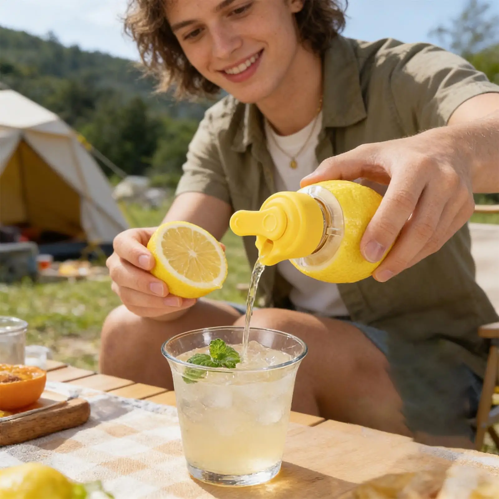 Hand Juicer Squeezer 2 Pieces Citrus Press Tool Manual Lemon Squeezer For Kitchen Picnic Restaurant Bar Cafe Camping Party