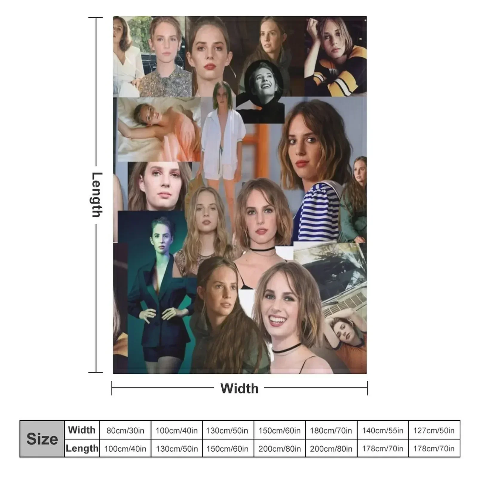 Maya Hawke Abstract Collage Throw Blanket Thin Large Picnic Blankets For Baby halloween Soft Beds Blankets