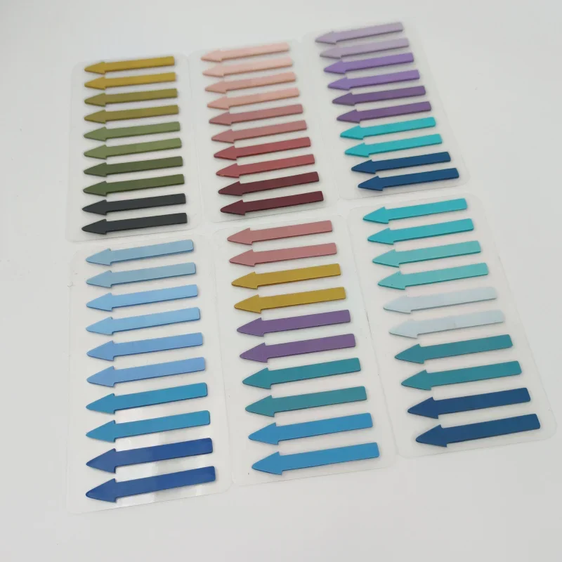 200sheets/set Gradient Color Arrow Shape File Folder Stickers Label Sticky Note for Notebook Scrapbook Planner Page Marker Label