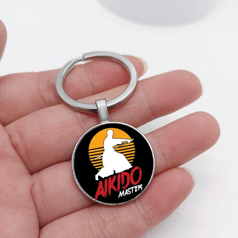 Cool Martial Art Judo Keychains Taekwondo Keyrings for Man Karate / Aikido Children Key Holder for Keys