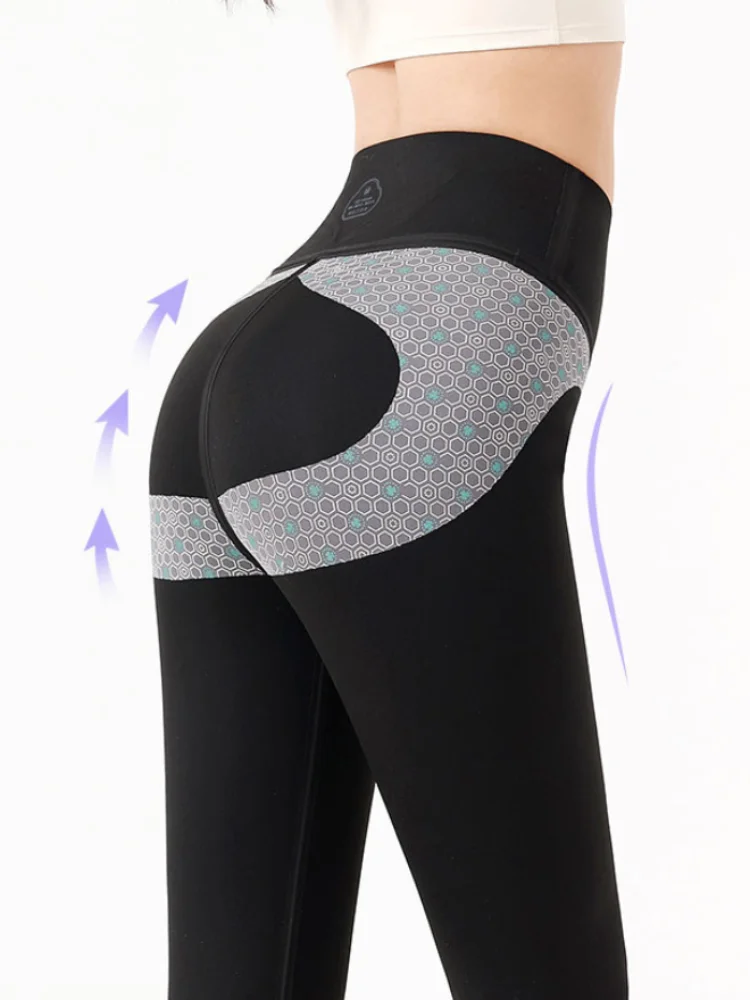 

Size L-XXL Fit 45-90KG Women Shark Skin Leggings Lining Winter Pants High Waist Hip Lifting Slim Yoga Pants