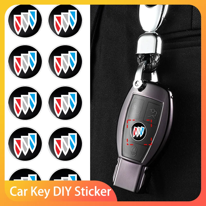 

New 14mm Fob Car Logo Sticker for Car Remote Control Key For Buick Envision GS GL6 GL8 Avenir Riviera Lesabre Velite Verano