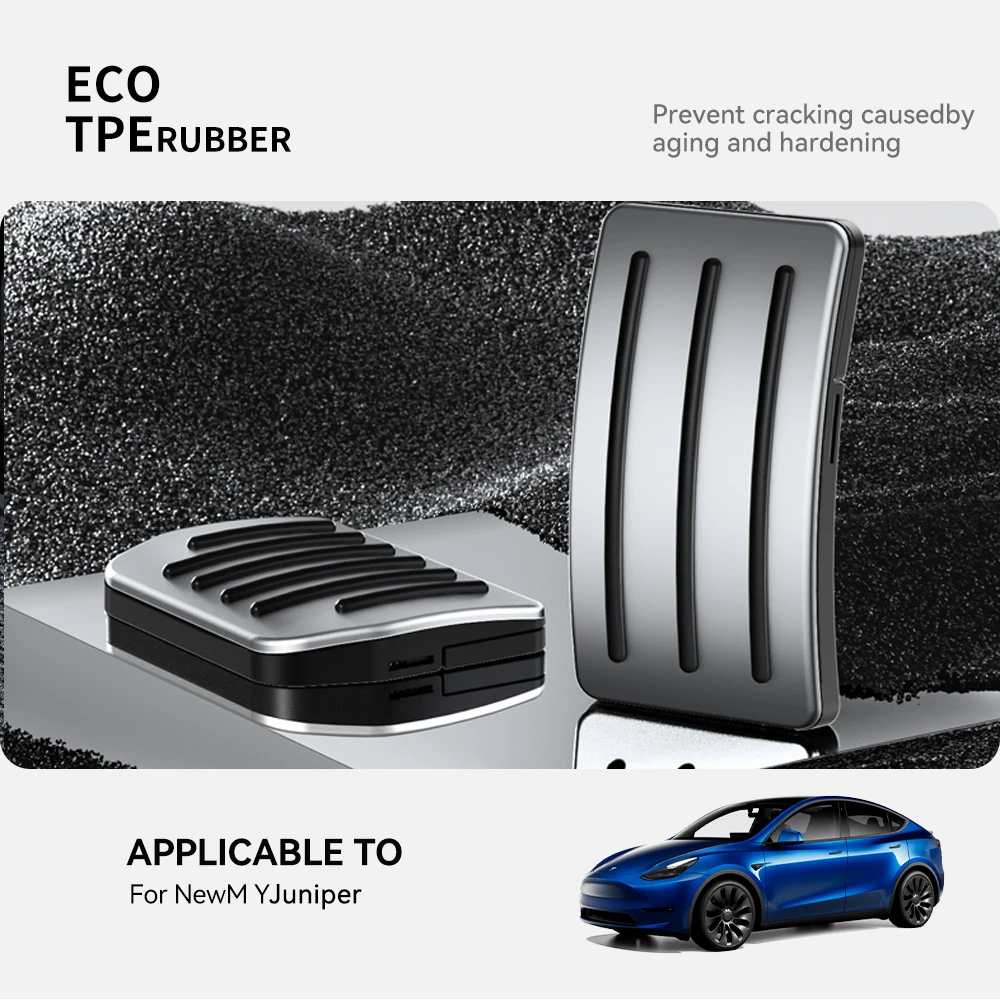 YZ For New Tesla Model 3 Y Juniper Highland  2019-2025 Foot Pedals Snap-fit Install Alloy Gas Fuel Brake Accelerator Pedal Cover