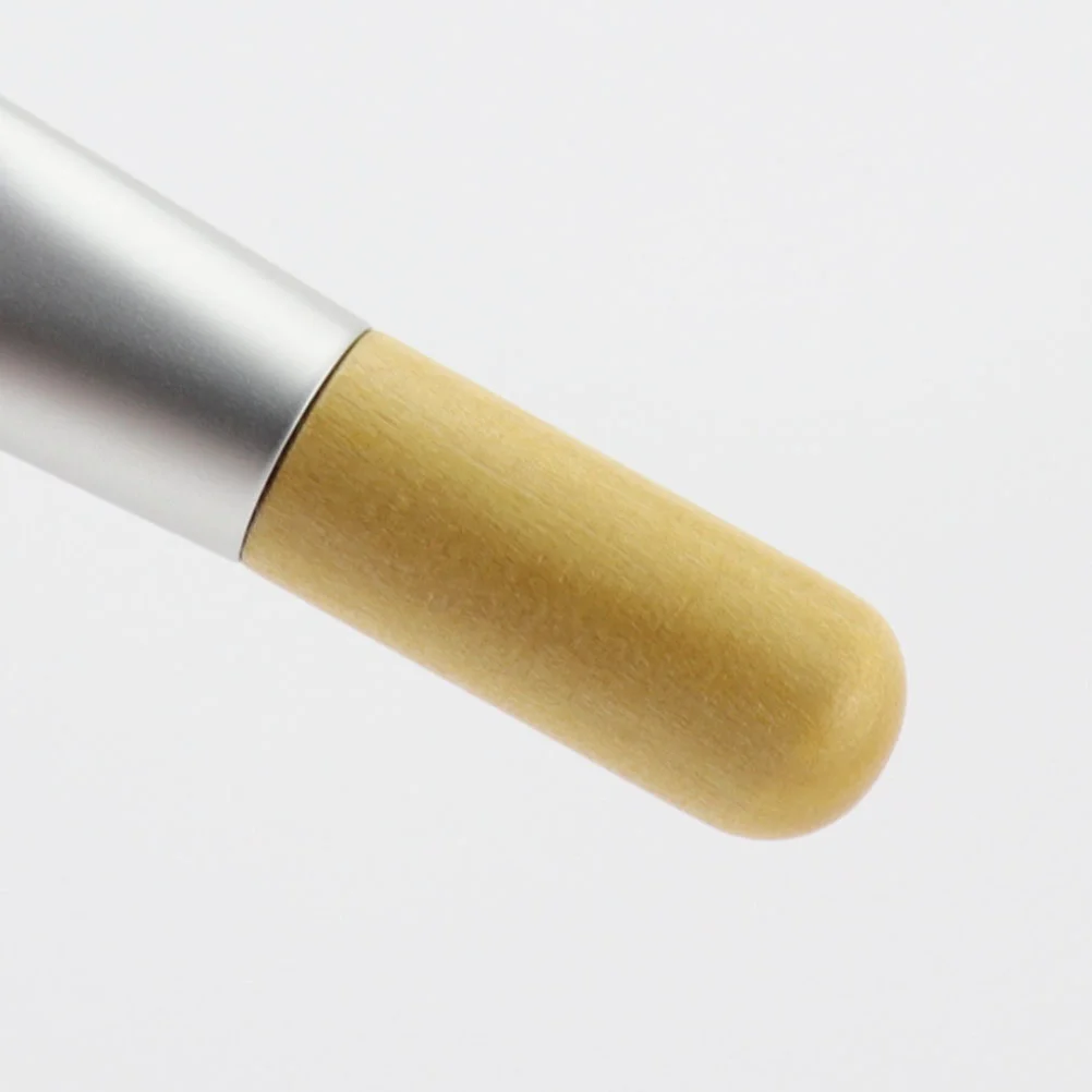 2pcs Mini Foundation with Short Wooden Handle Portable Nylon Fiber Makeup Brush Mini
