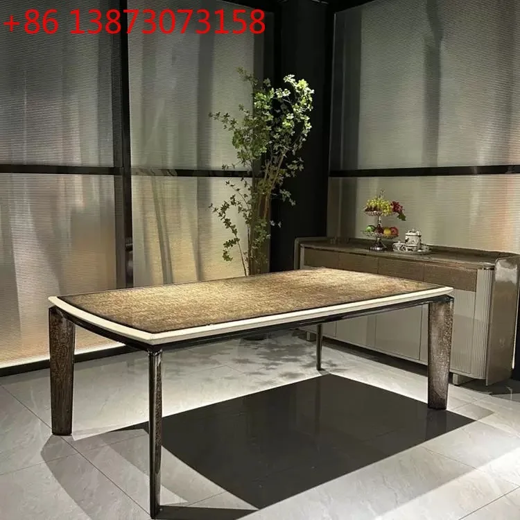 

Итальянский обеденный стол для большой квартиры, мраморный, элитный, квадратный, для виллы, большой, из каменной плиты, в стиле лайт-люкс