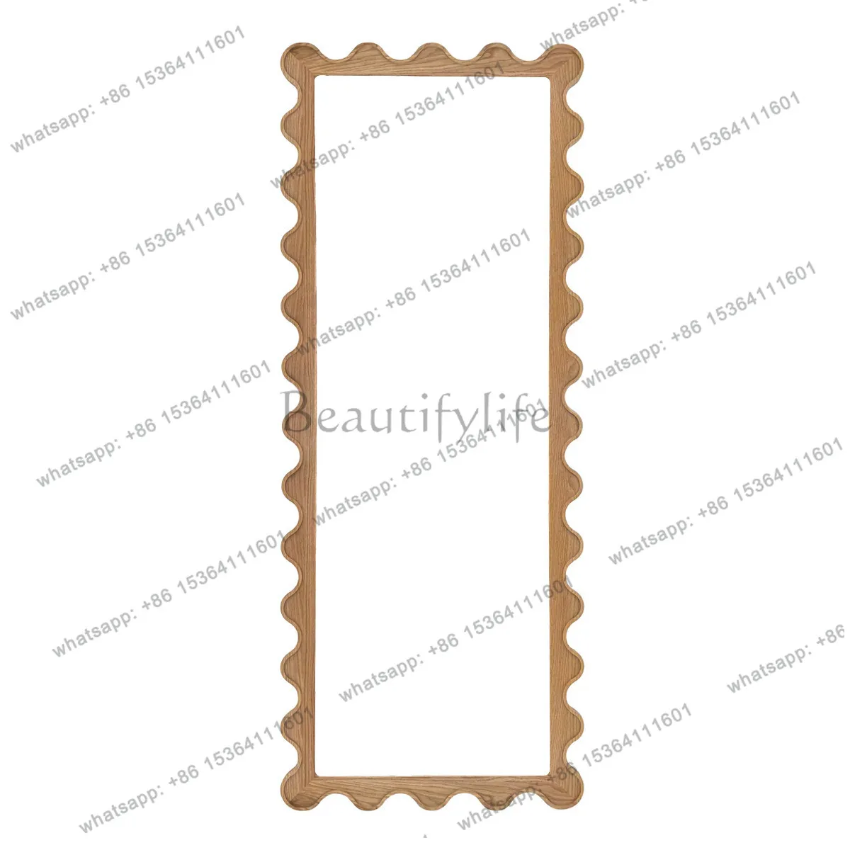 

French medieval wave floor mirror household special-shaped mirror floor dressing fitting large mirror