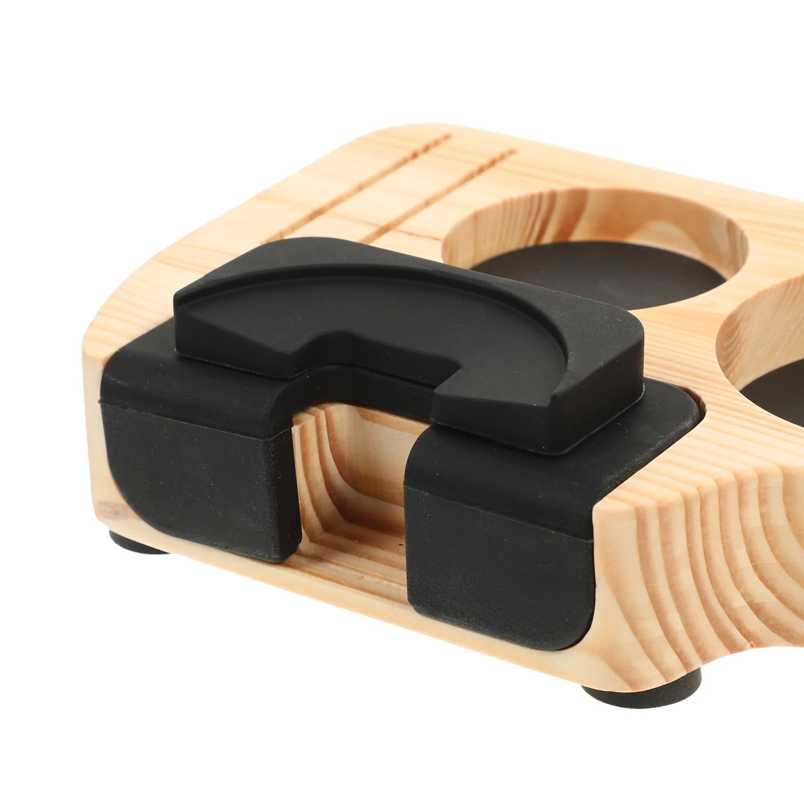 

Silicone Wood Coffee Tamper Base Stable Press Stand Wear-Resistant Kitchen Accessory for Home Bar Shop Coffee Distribution Tool