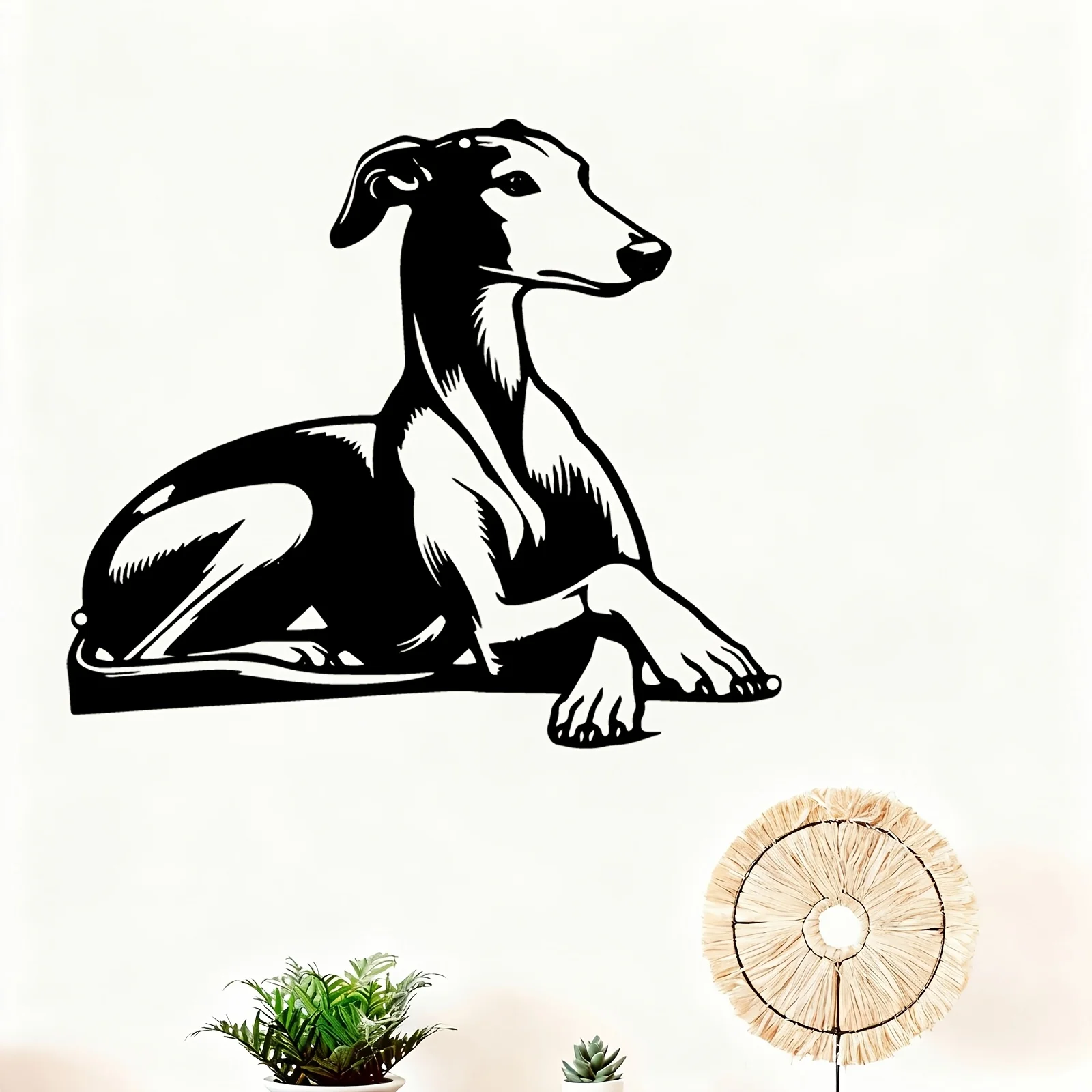 

Металлическая настенная статуэтка Greyhound (1 шт.) - Элегантная скульптура Greyhound для декора стен