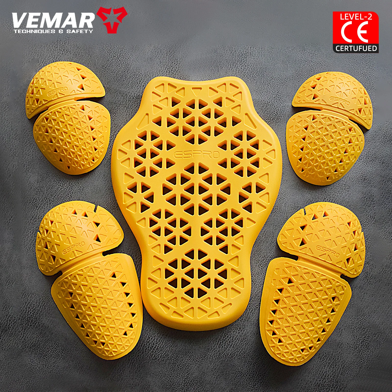 Motorcycle Jacket Protective Pads Breathable Motocross Jacket Pads CE2 Certification Moto Jacket Pads Shock-absorbing Anti-fall