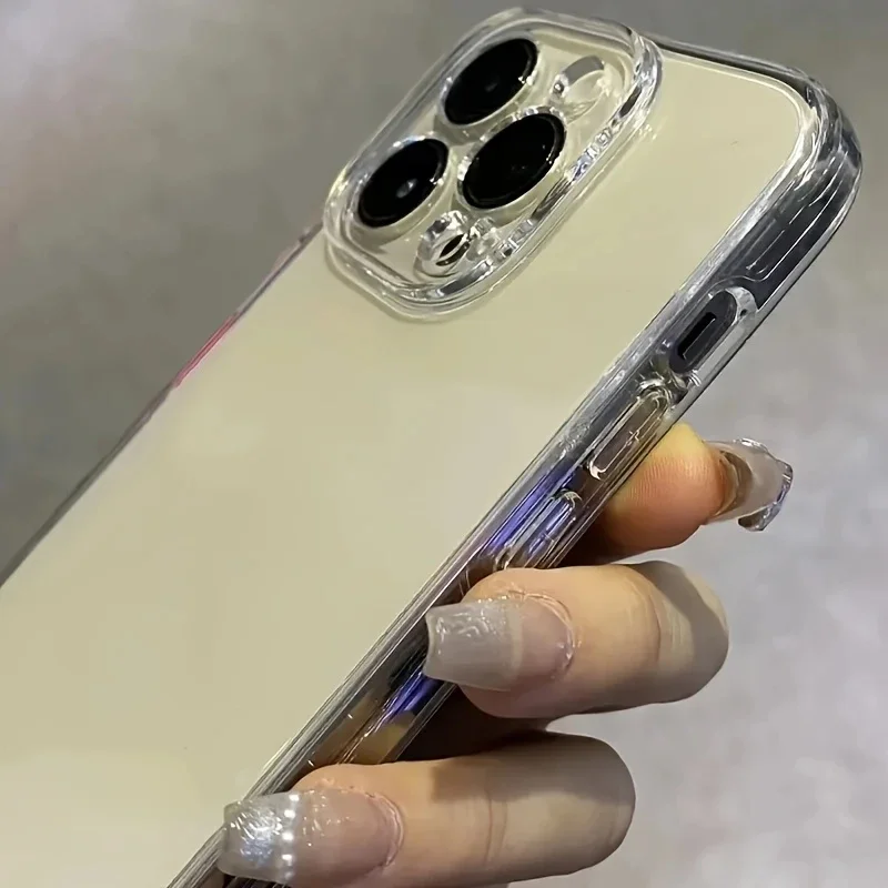 المجموعة المكونة من 3 قطع من حافظات الهاتف البسيطة والشفافة مناسبة لهواتف iPhone 16، 15، 14، 13، 12، 11promax، 14 Plus و15 Plus.