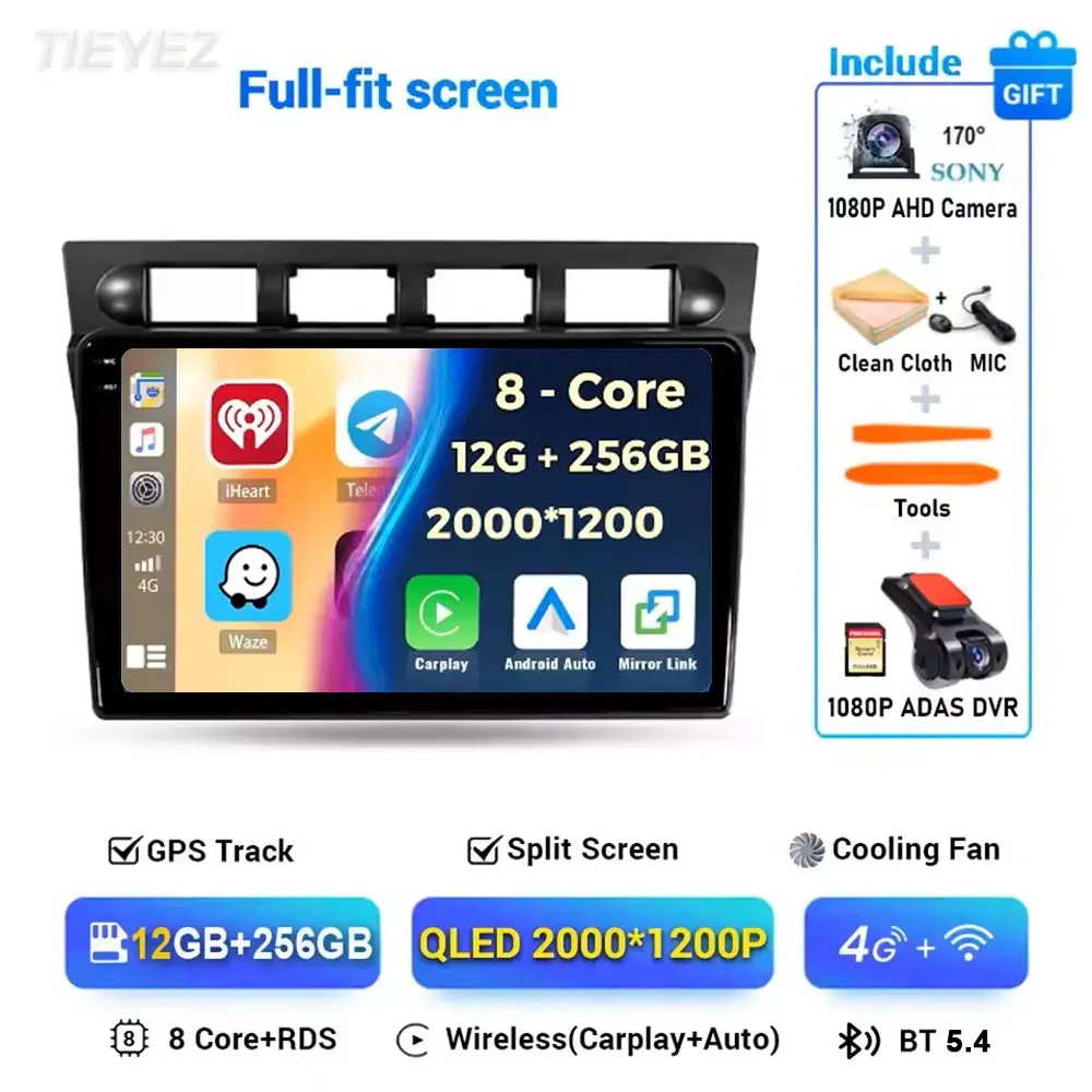 Android 15 Carplay Auto Multimedia Voor Kia Morning Picanto 2004-2007 2 K Radio Stereo WIFI GPS Navigatie WIFI 4G BT DSP DVD