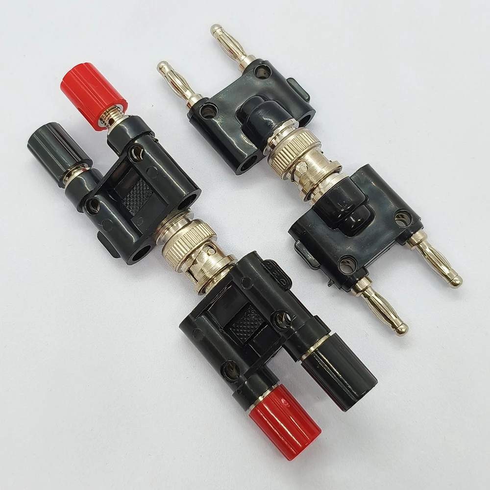 1 Stück Adapter BNC auf 4 mm Bananenstecker und Buchse, RF-Anschluss, Koaxial-Testkonverter – Detail 5