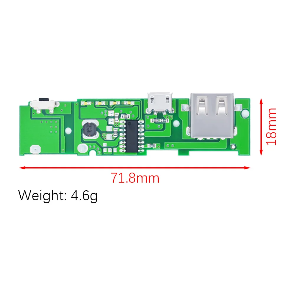 WAVGAT 5V 1A Power Bank Charger Module Charging Circuit Board Step Up Boost Power Module For Xiaomi Mobile Power Bank DIY