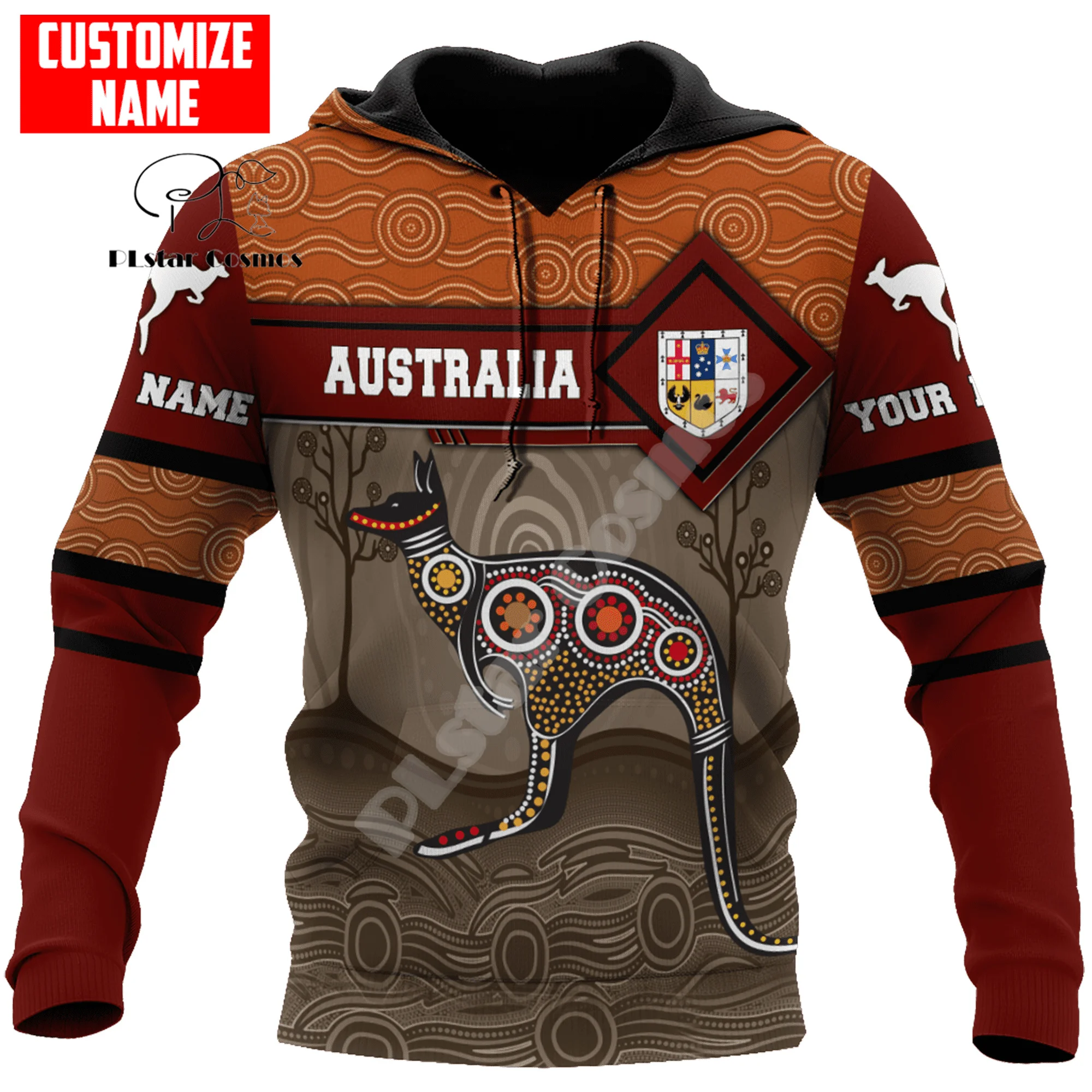 

Custom Name Country Flag Australia Aborigine Culture Tribal Tattoo Retro 3DPrint Pullover Harajuku Casual Funny Hoodies Jacket A