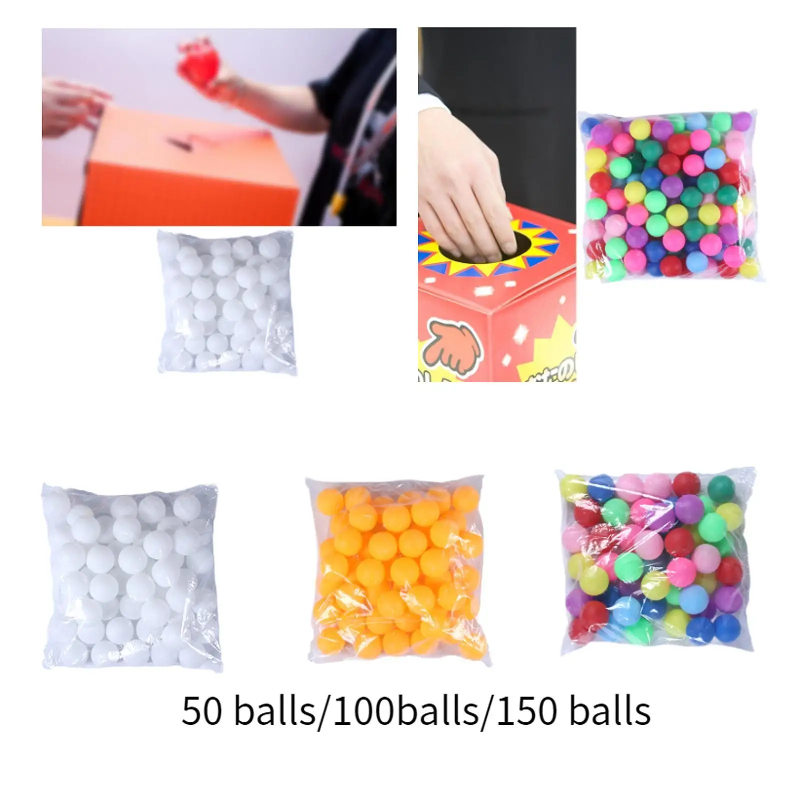 Raffle Balls Replacement Vending Machine Balls Pong Balls 40mm for Birthday Cat Toys Party Decoration Art Craft Pool Games